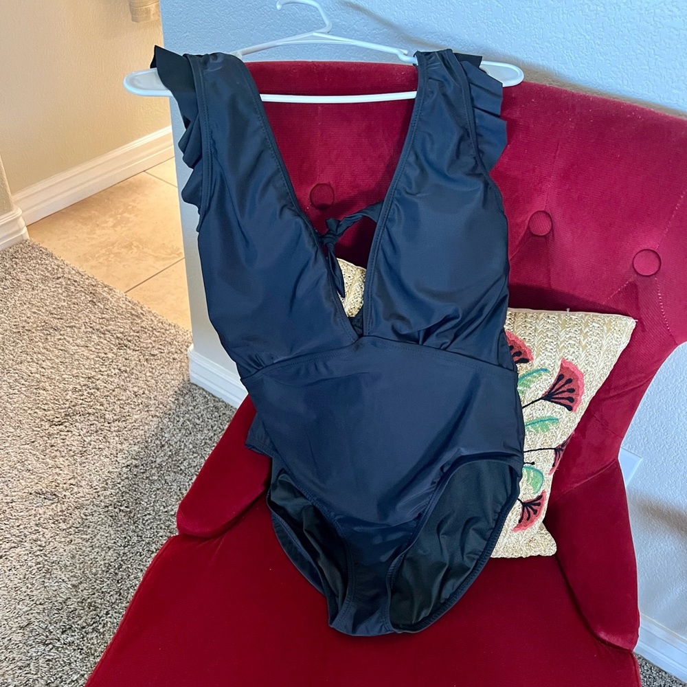 One piece bathing suit.